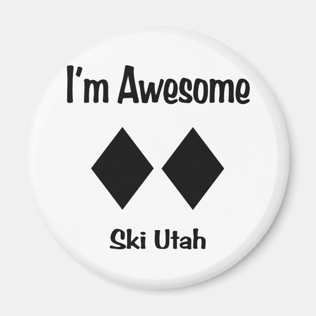 Jag heter Fantastisk Ski Utah Magnet (Framsidan)