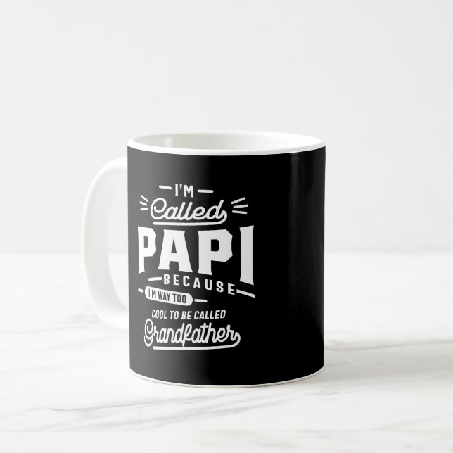 Jag heter Fars dag T-shirt Grandpa Gift Kaffemugg (Framsida vänster)