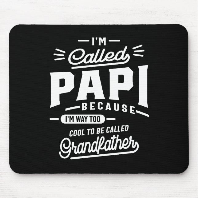 Jag heter Fars dag T-shirt Grandpa Gift Musmatta (Framsidan)
