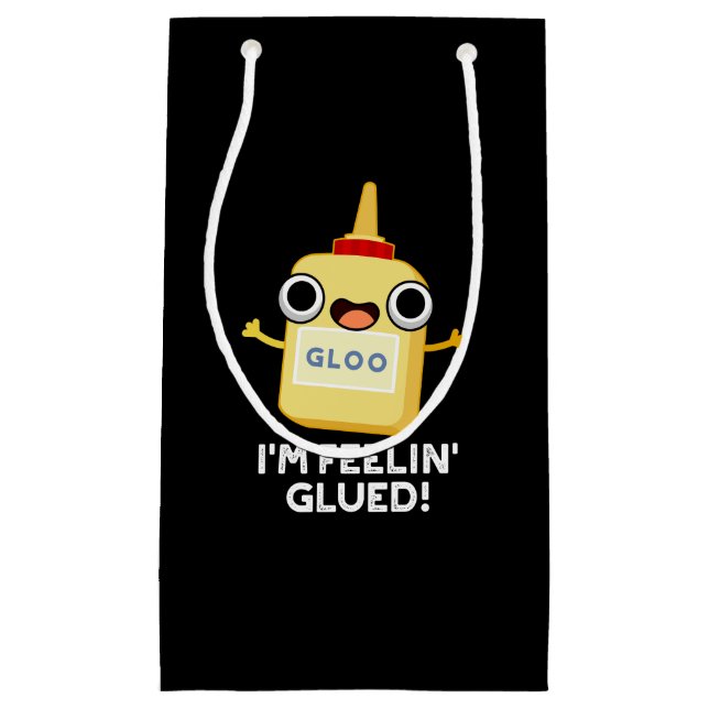 Jag heter Feelin Glued Funny Glue Pun Mörk BG (Framsidan)
