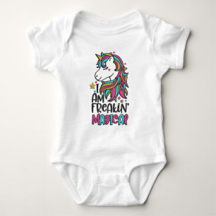 Jag heter Freakin Magic Unicorns Baby Bodykostym T Shirt