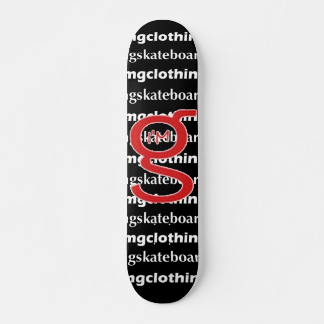 Jag heter G Skateboard - Red Logotyp (Framsida)