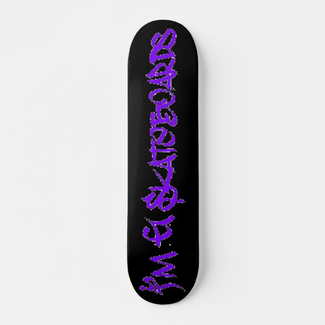 Jag heter G Skateboard (Stylin BRK Font) - svart/l (Framsida)