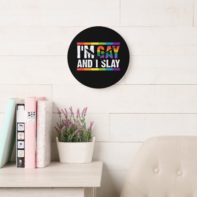 Jag heter Gay och Slay LGBTQ Gay pride Stor Klocka (Läsesal)