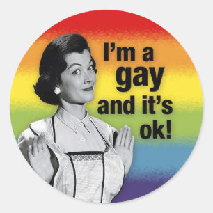 Jag heter GAY - Stickers Runt Klistermärke
