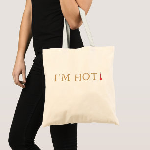 Jag heter Hett Quote, Menopause Humor, Hett Flash Tygkasse