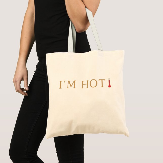 Jag heter Hett Quote, Menopause Humor, Hett Flash Tygkasse (Skapare uppladdad)