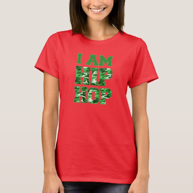 Jag heter HIP HOP Camouflage T-Shirt (Framsida)