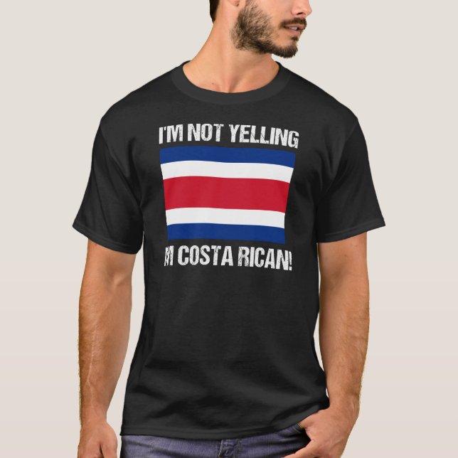 Jag heter inte Costa Rican Land Flagga Costa T Shirt (Framsida)