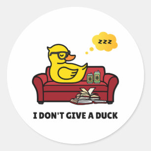 Jag heter inte Ge A Anka Pun Round Sticker Runt Klistermärke