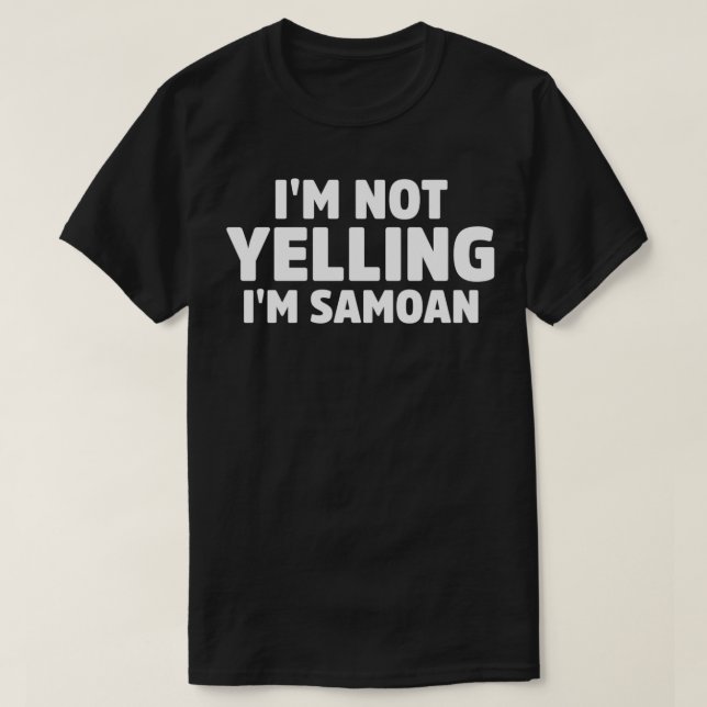 Jag heter inte Samoan Pullover. T Shirt (Design framsida)