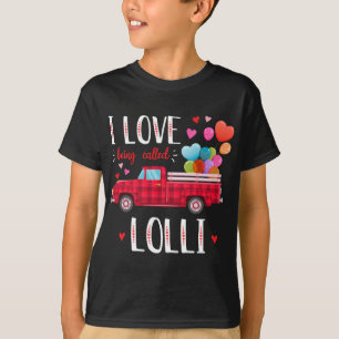 Jag heter Kärlek Lolli Valentine Day Lastbil Re T Shirt