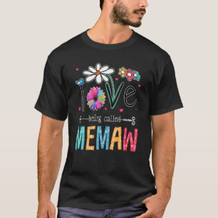 Jag heter Kärlek Memaw Daisy Sunblomme Mor T Shirt