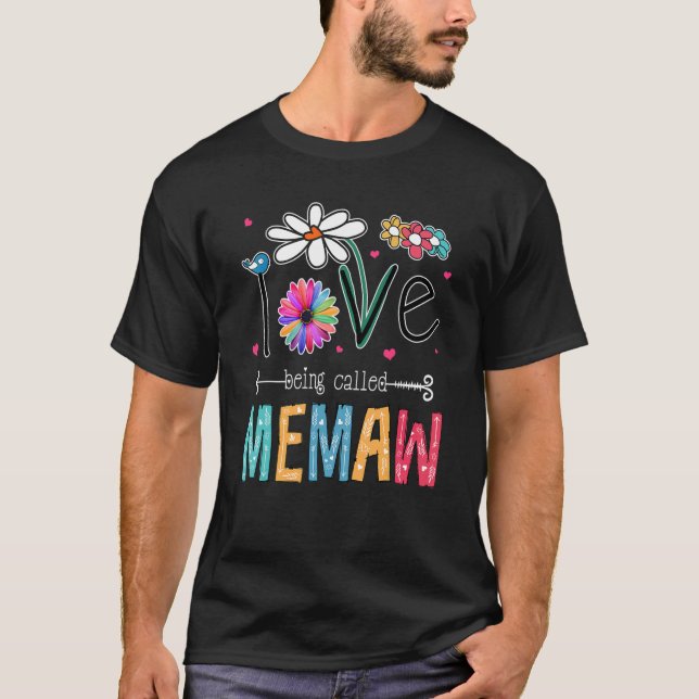 Jag heter Kärlek Memaw Daisy Sunblomme Mor T Shirt (Framsida)