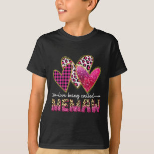 Jag heter Kärlek Memaw Grandma Valentine Mor T Shirt