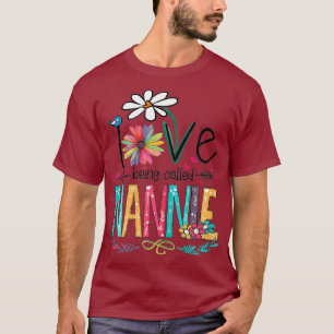 Jag heter Kärlek Nannie Sunblomma Mors dag T Shirt