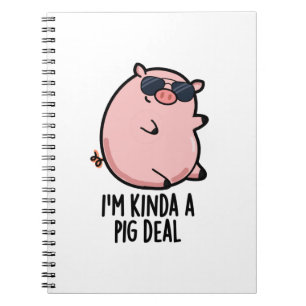 Jag heter Kinda A Gris Deal Funny Animal Pun Anteckningsbok