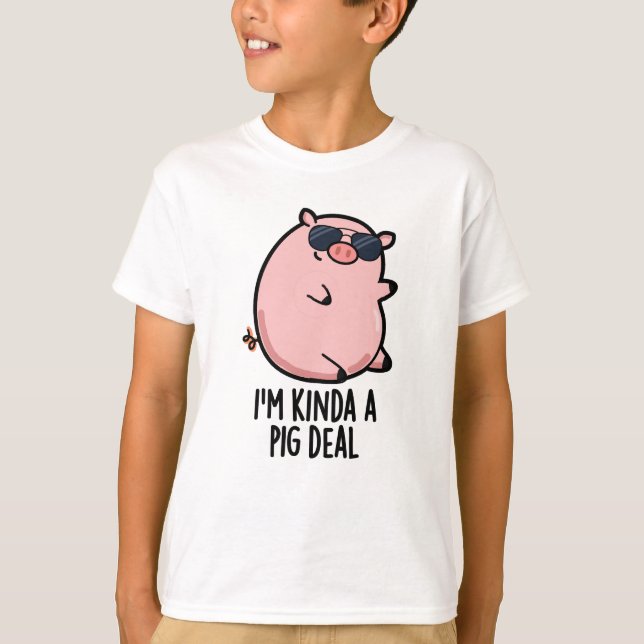 Jag heter Kinda A Gris Deal Funny Animal Pun T Shirt (Framsida)