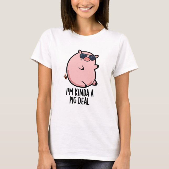 Jag heter Kinda A Gris Deal Funny Animal Pun T Shirt (Framsida)