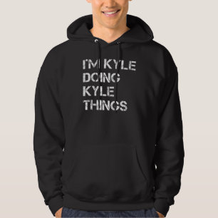 Jag heter Kyle Doing Kyle Sak Funny jul Hoodie