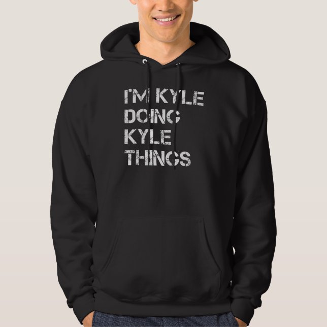 Jag heter Kyle Doing Kyle Sak Funny jul Hoodie (Framsida)