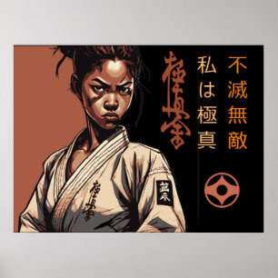 Jag heter Kyokushin - Obrytbar, ostoppbar, Karate Poster