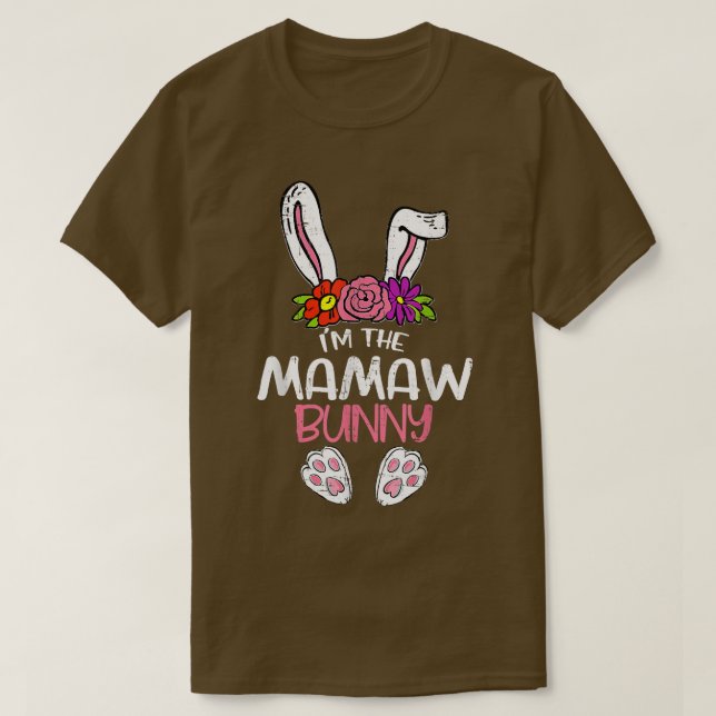 Jag heter Mamaw Bunny Påsk Funny Påsk Mor Da T Shirt (Design framsida)