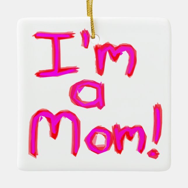 Jag heter MAMMA! Julgransprydnad Keramik (Framsida)