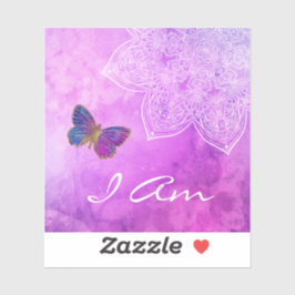 *~* Jag heter Mandala Meditation Butterfly Sticker Klistermärken