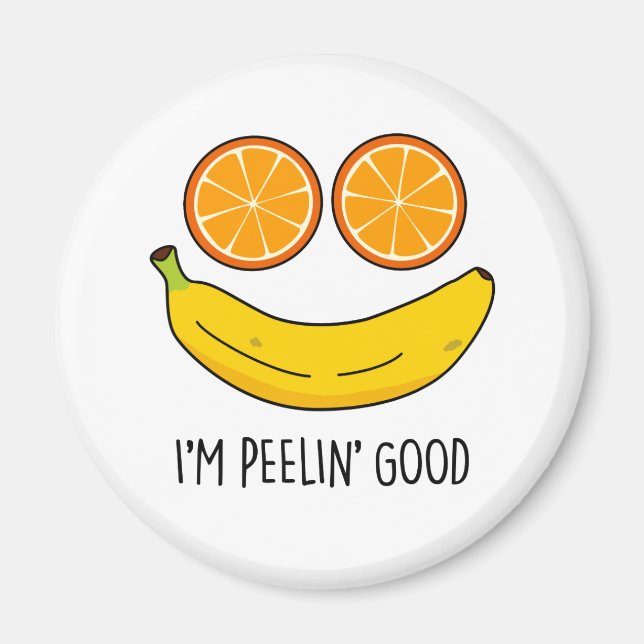 Jag heter Peelin Bra Funny Fruit Pun Magnet (Framsidan)