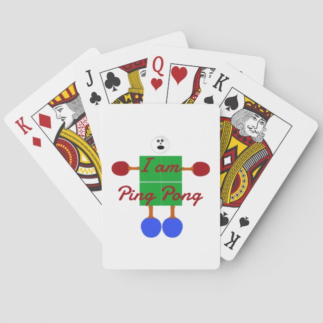 Jag heter Ping Pong Tecknad Spelkort (Baksidan)