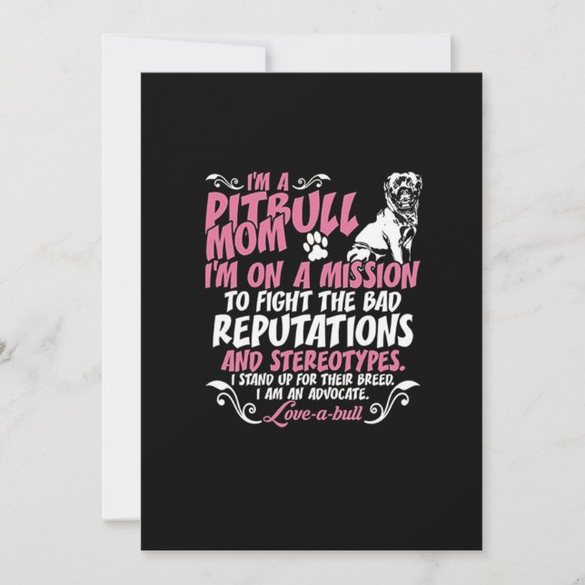 Jag heter Pitbull Mamma Julkort (Framsida)