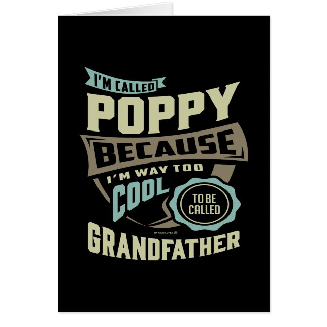 Jag heter Poppy Hälsningskort (Framsidan)