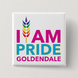 Jag heter PRIDE Goldendale Square Button Knapp