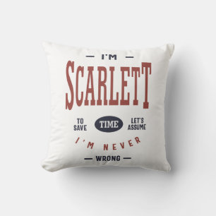 Jag heter Scarlett Kudde
