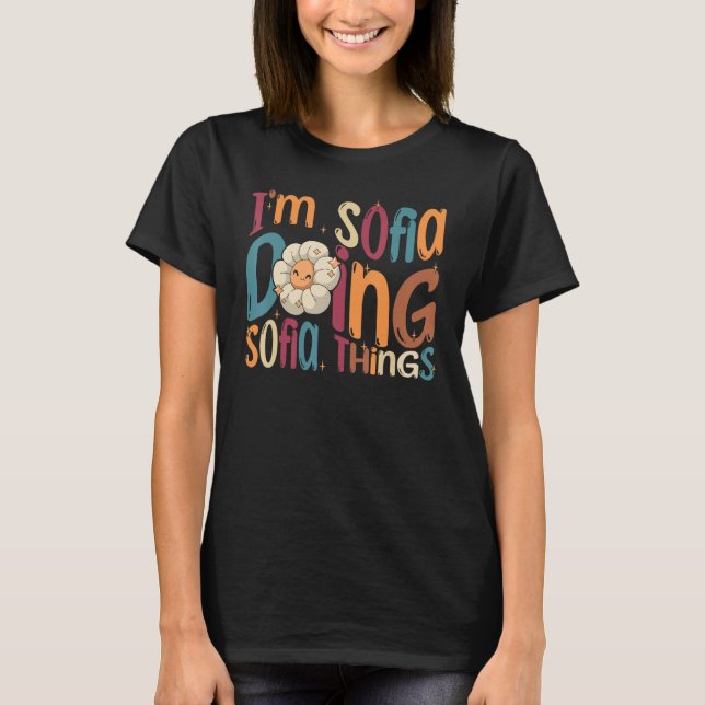 Jag heter Sofia Doing Sofia Sak Groovy Retro Sofia T Shirt (Framsida)