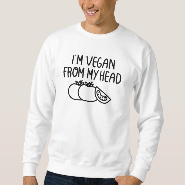 Jag heter Vegan Lång Ärmad Tröja (Framsida)