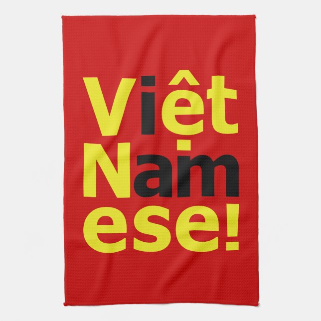 Jag heter Viet Namese! Kökshandduk (Vertikal)