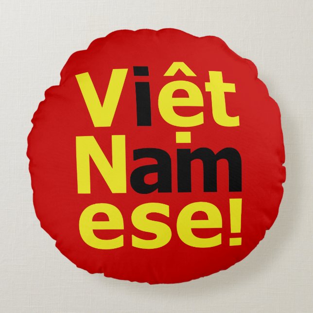 Jag heter Viet Namese! Rund Kudde (Framsidan)