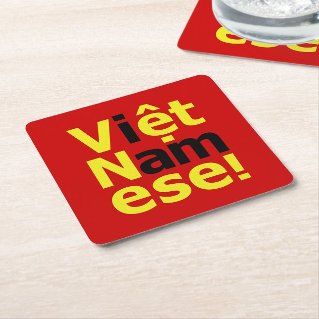 Jag heter Viet Namese! Underlägg Papper Kvadrat (Vinklad)
