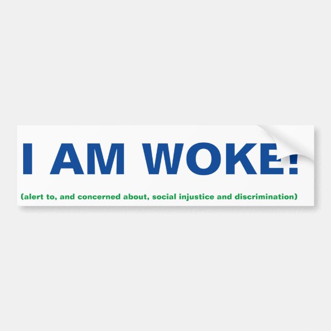 Jag heter Woke Bumper Sticker Bildekal (Framsidan)