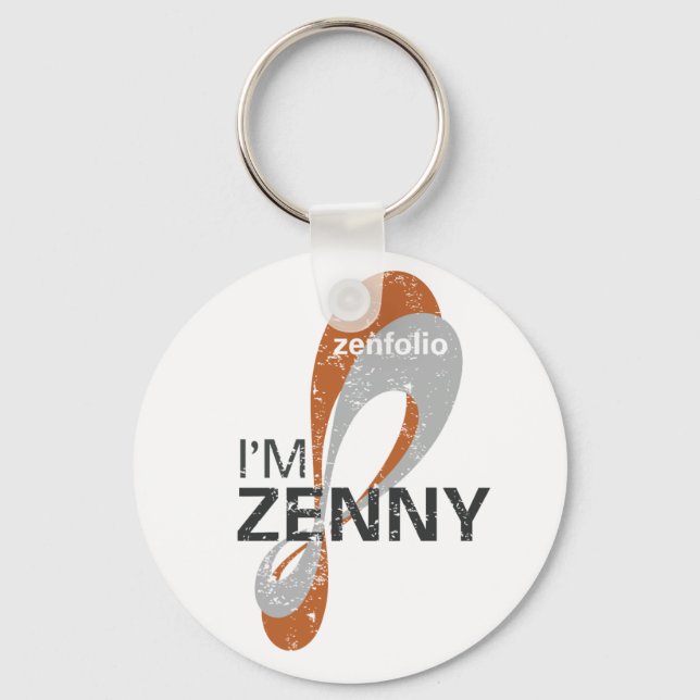 Jag heter Zenny Keychain Nyckelring (Framsida)