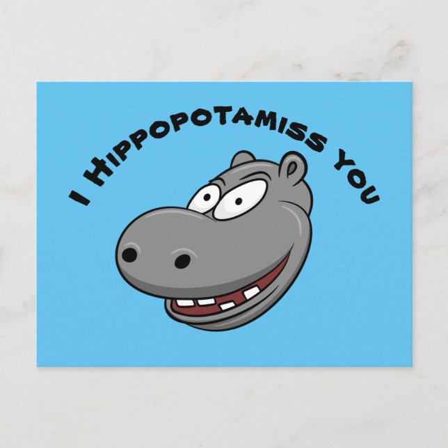 Jag Hippopotamis Vykort (Framsida)