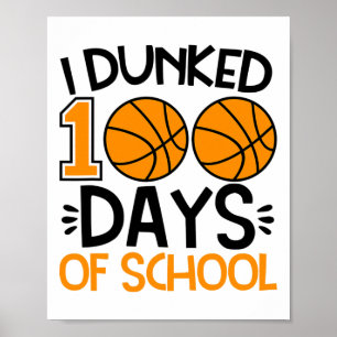 Jag hittade 100 dagar med School Sketll Player Coa Poster
