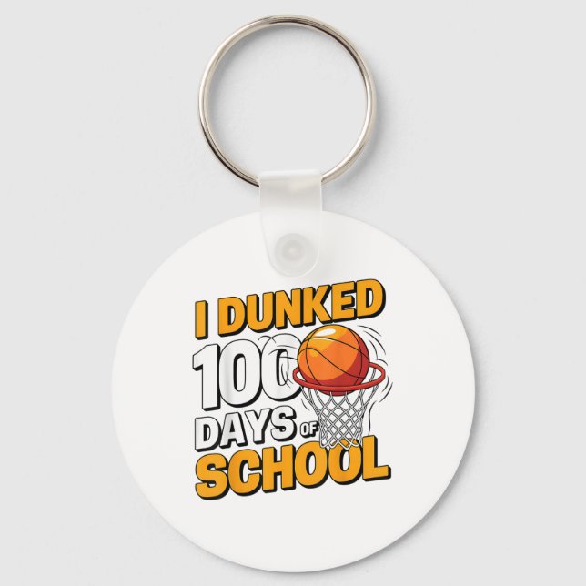 Jag hittade 100 dagar skolbasket 100 dagar B Nyckelring (Framsida)