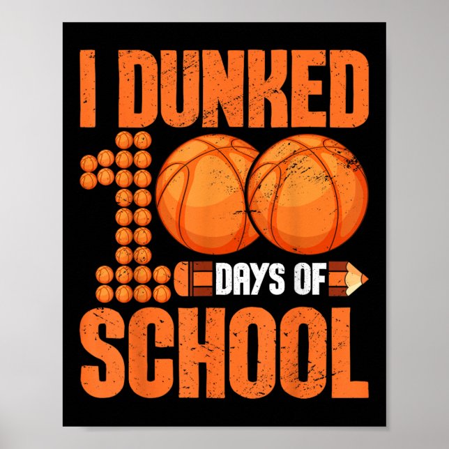 Jag hittade 100 dagar skolbasket 100 dagar poster (Framsidan)