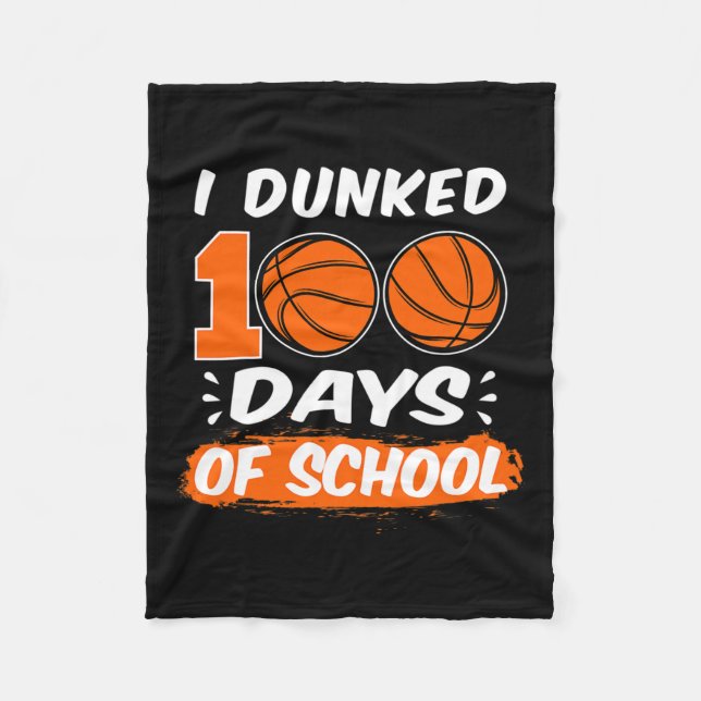 Jag hittade 100 dagar skolbasket fleecefilt (Framsidan)