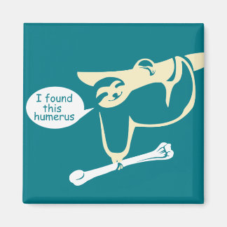 Jag hittade den här Humerus funny Sloth Magnet