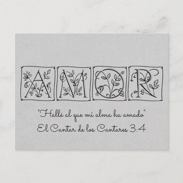 Jag hittade en min Soul Kärlek~Scripture~Spanska Vykort (Framsida)