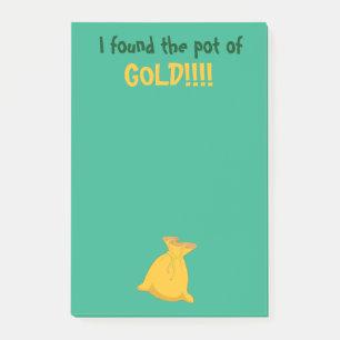 Jag hittade guld St. Patrick-Dagen Post-it Block
